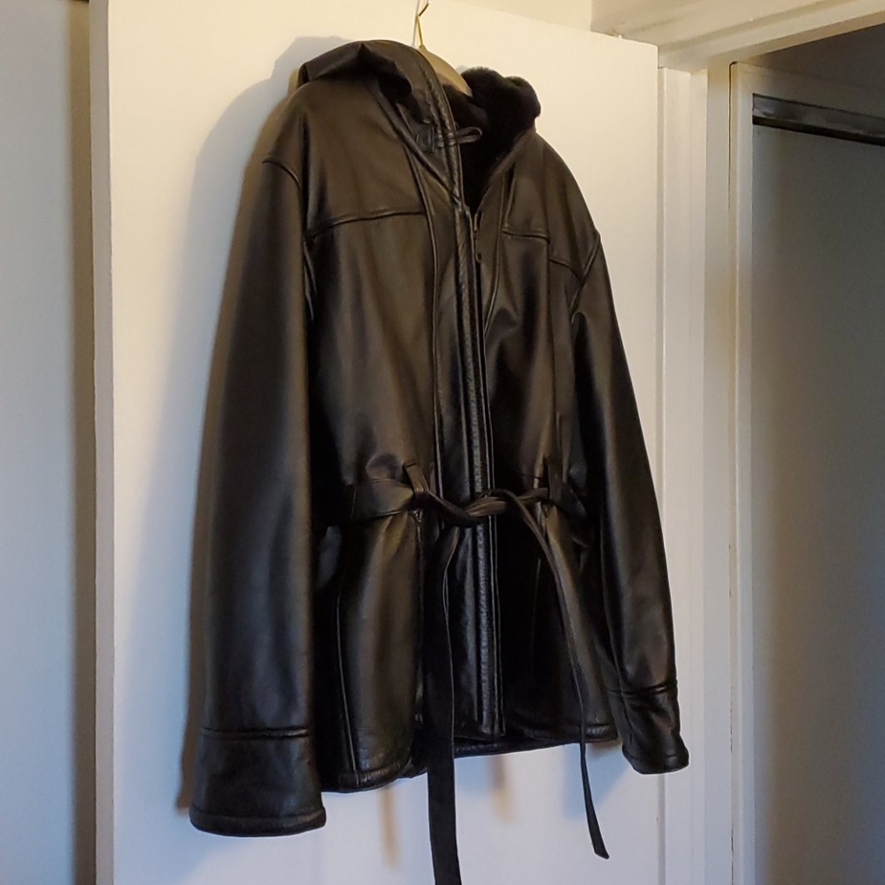 Ykk Leather Jacket View 2